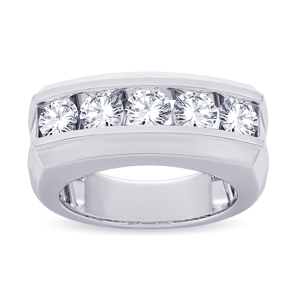 14K 2.00CT Lab Grown DIAMOND Mens Band