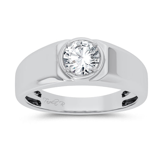 14K 1.00CT Lab Grown DIAMOND Mens Ring