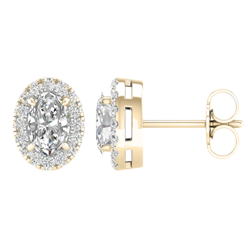14K 1.15CT Certified Lab Grown Diamond Earrings ( IGI Certified ) - Solomon Jewelers