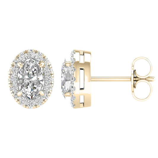 14K 1.15CT Certified Lab Grown Diamond Earrings ( IGI Certified ) - Solomon Jewelers