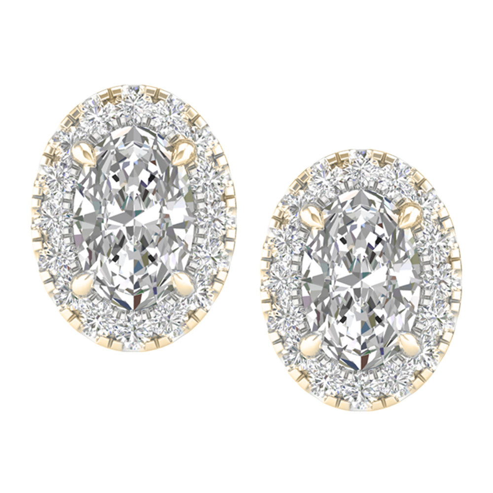 14K 1.15CT Certified Lab Grown Diamond Earrings ( IGI Certified ) - Solomon Jewelers