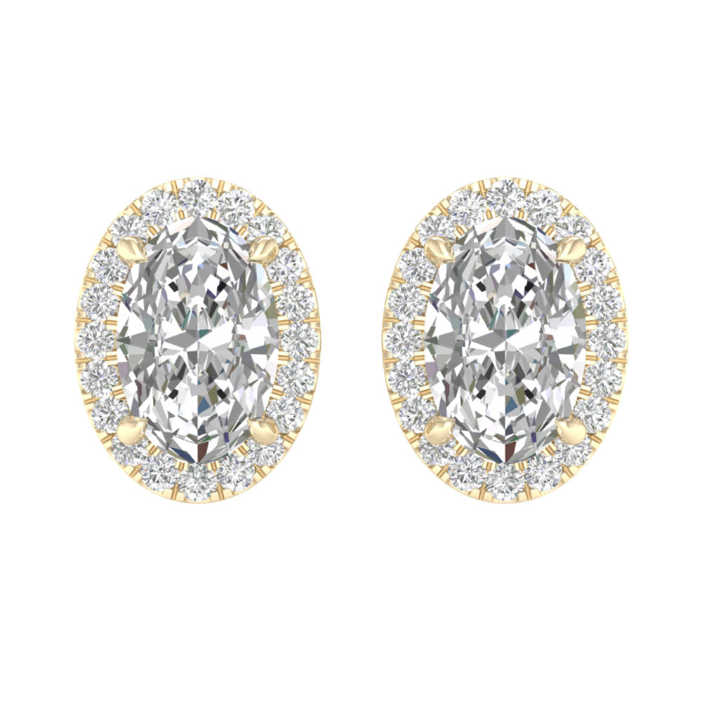 14K 2.25ct  Lab Grown DIAMOND Earrings