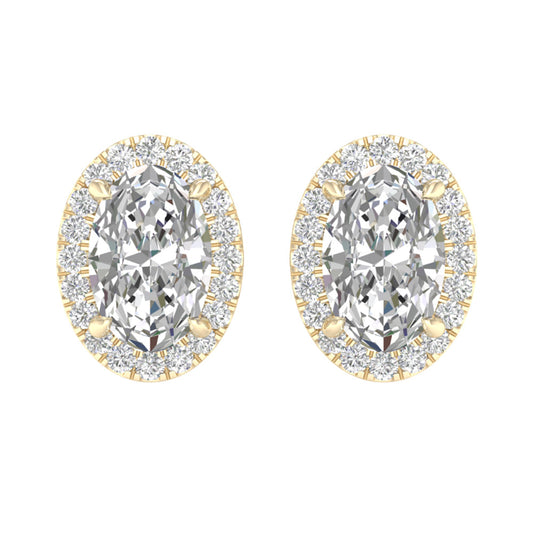 14K 2.25ct  Lab Grown DIAMOND Earrings