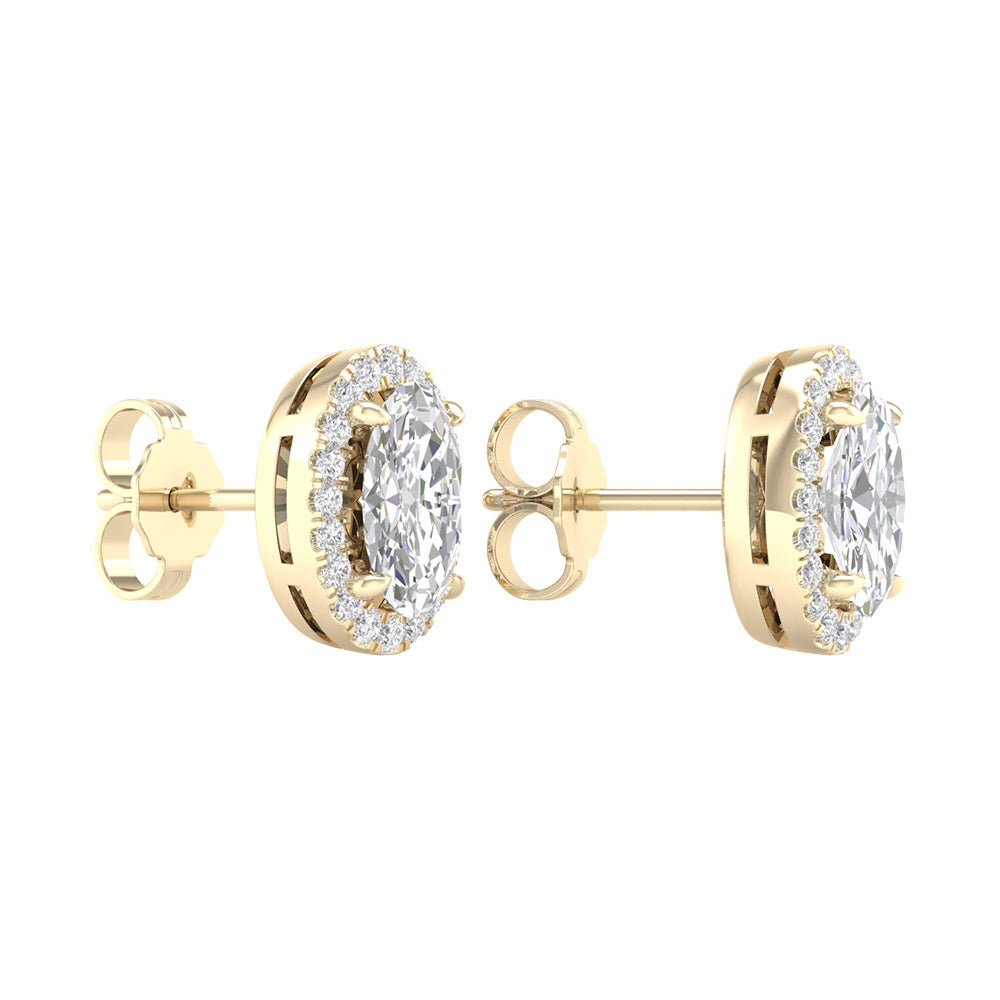 14K 2.25ct  Lab Grown Diamond Earrings - Solomon Jewelers