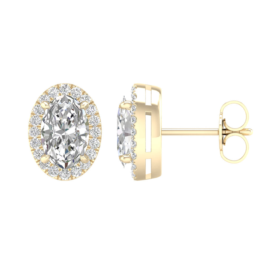 14K 2.25ct  Lab Grown Diamond Earrings - Solomon Jewelers