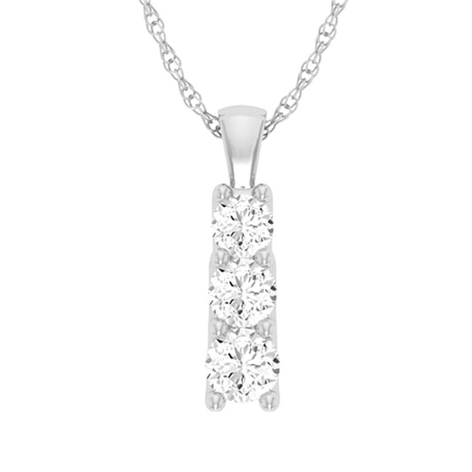10K 1.00CT Certified Lab Grown Diamond Pendant - Solomon Jewelers