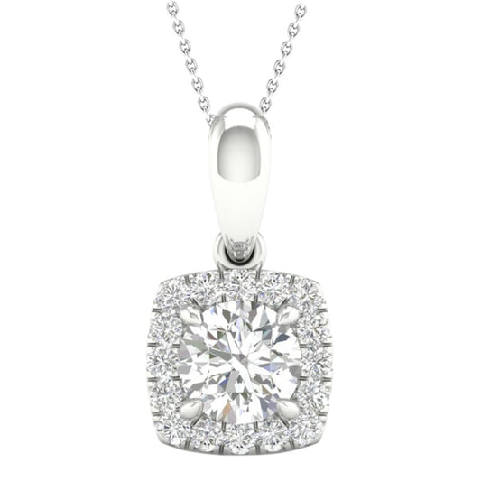 14K 1.13CT Certified Lab Grown Diamond Pendant - Solomon Jewelers