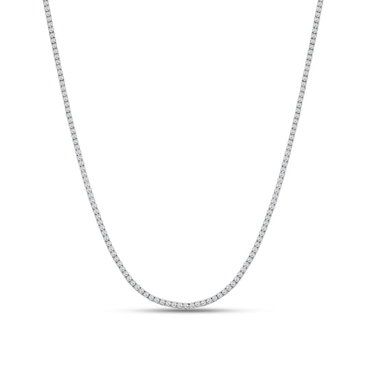 14K 10.00CT Lab DIAMOND Tennis Necklace 18 Inch