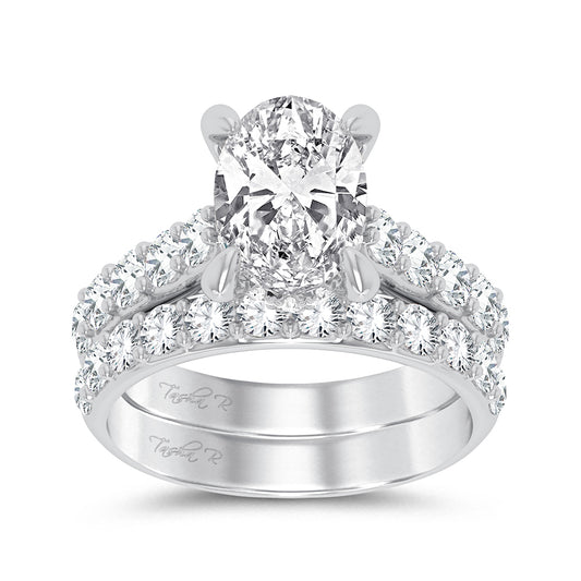14K 5.00CT Certified Lab Grown Diamond Bridal Ring - Solomon Jewelers