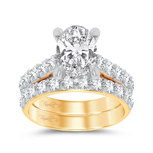 14K 5.00CT Certified Lab Grown Diamond Bridal Ring - Solomon Jewelers
