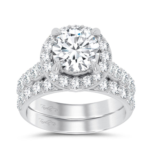 14K 5.00CT Certified Lab Grown Diamond Bridal Ring - Solomon Jewelers