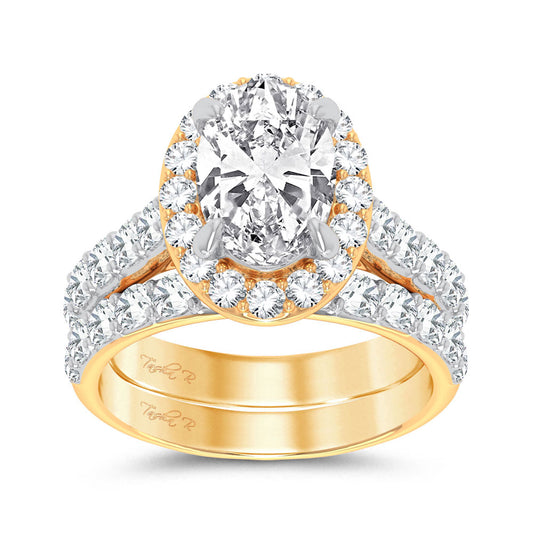 14K 5.00CT Certified Lab Grown Diamond Bridal Ring - Solomon Jewelers