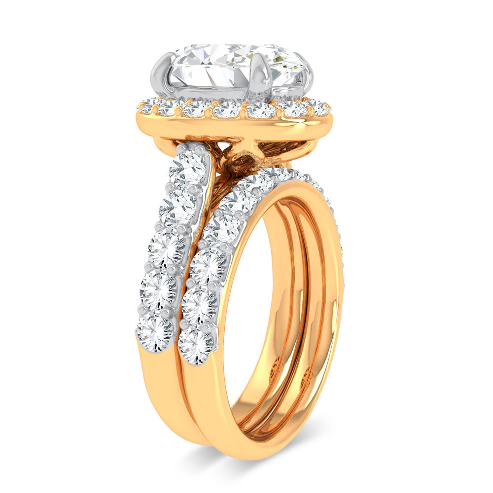 14K 5.00CT Certified Lab Grown Diamond Bridal Ring - Solomon Jewelers