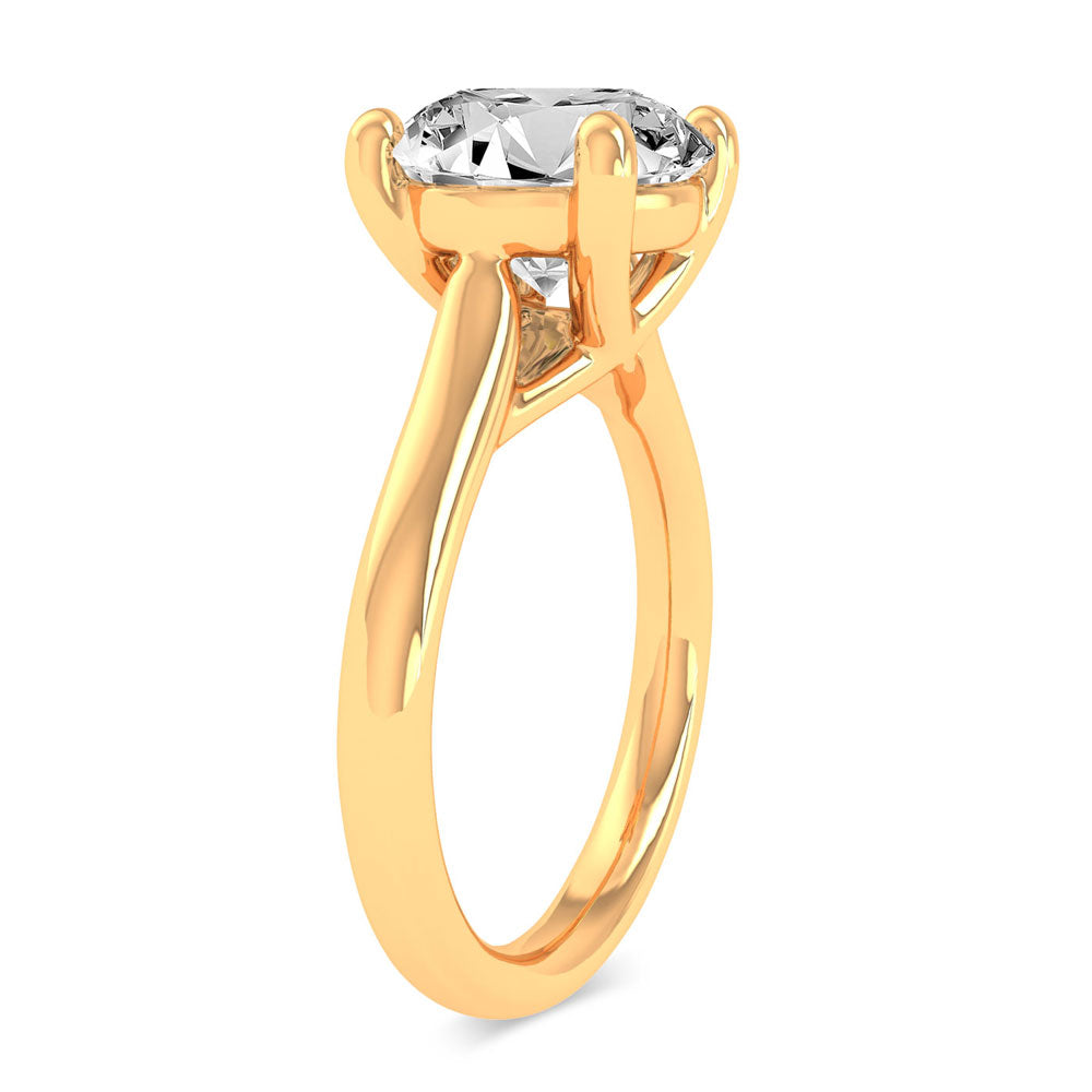 14K 3.00CT Certified Lab Grown Engagement Ring - Solomon Jewelers