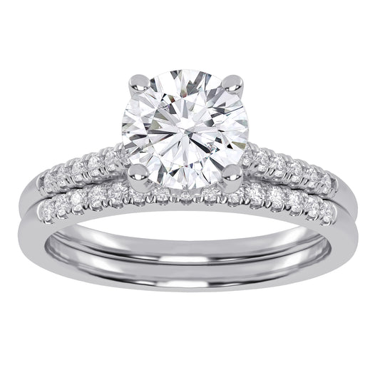 10K 1.26CT  Certified Lab-Grown Diamond Bridal Set - Solomon Jewelers