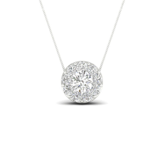 14K 1.00CT Lab Diamond Pendant - Solomon Jewelers