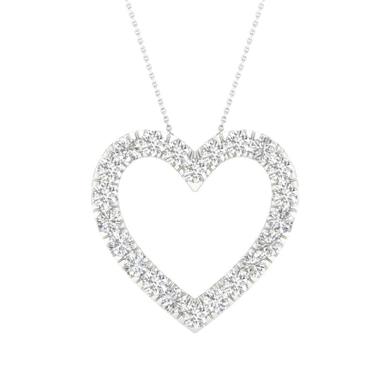 14k 1.00CT Certified Lab Grown Diamond Pendant - Solomon Jewelers