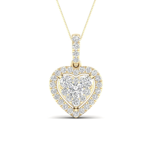 14K 0.50CT Lab Diamond Pendant - Solomon Jewelers