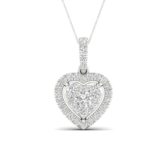 14K 0.50CT Lab Diamond Pendant - Solomon Jewelers