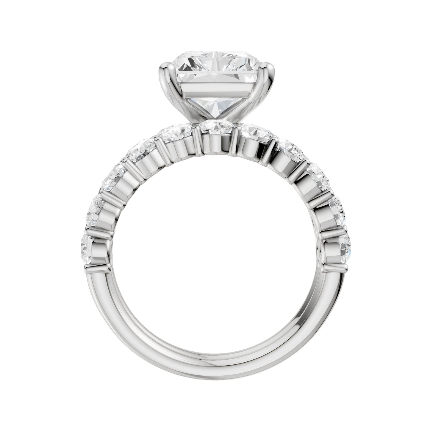 14K 6.00CT Certified Lab Grown Diamond Bridal Set - Solomon Jewelers