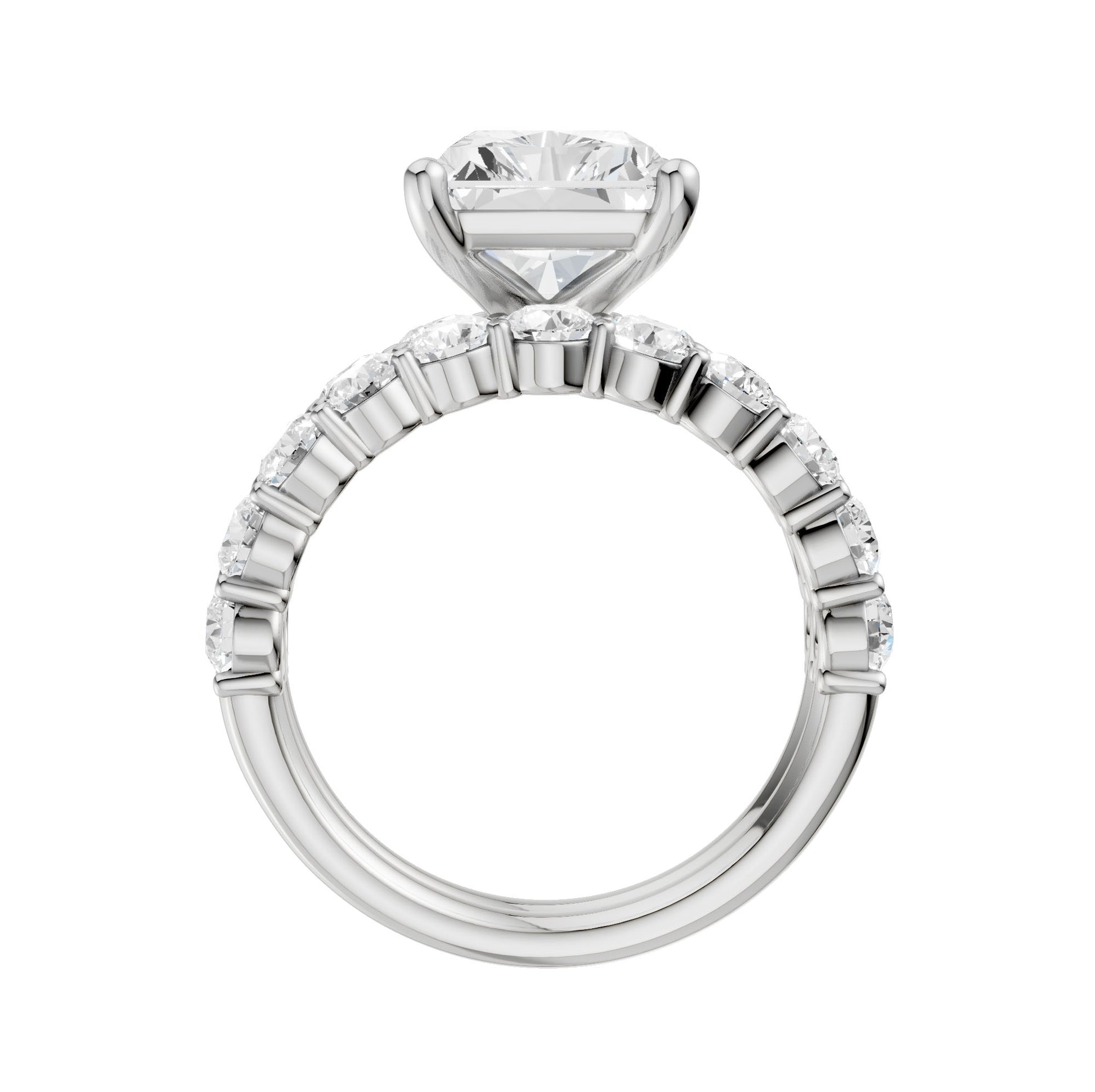 14K 6.00CT Certified Lab Grown Diamond Bridal Set - Solomon Jewelers