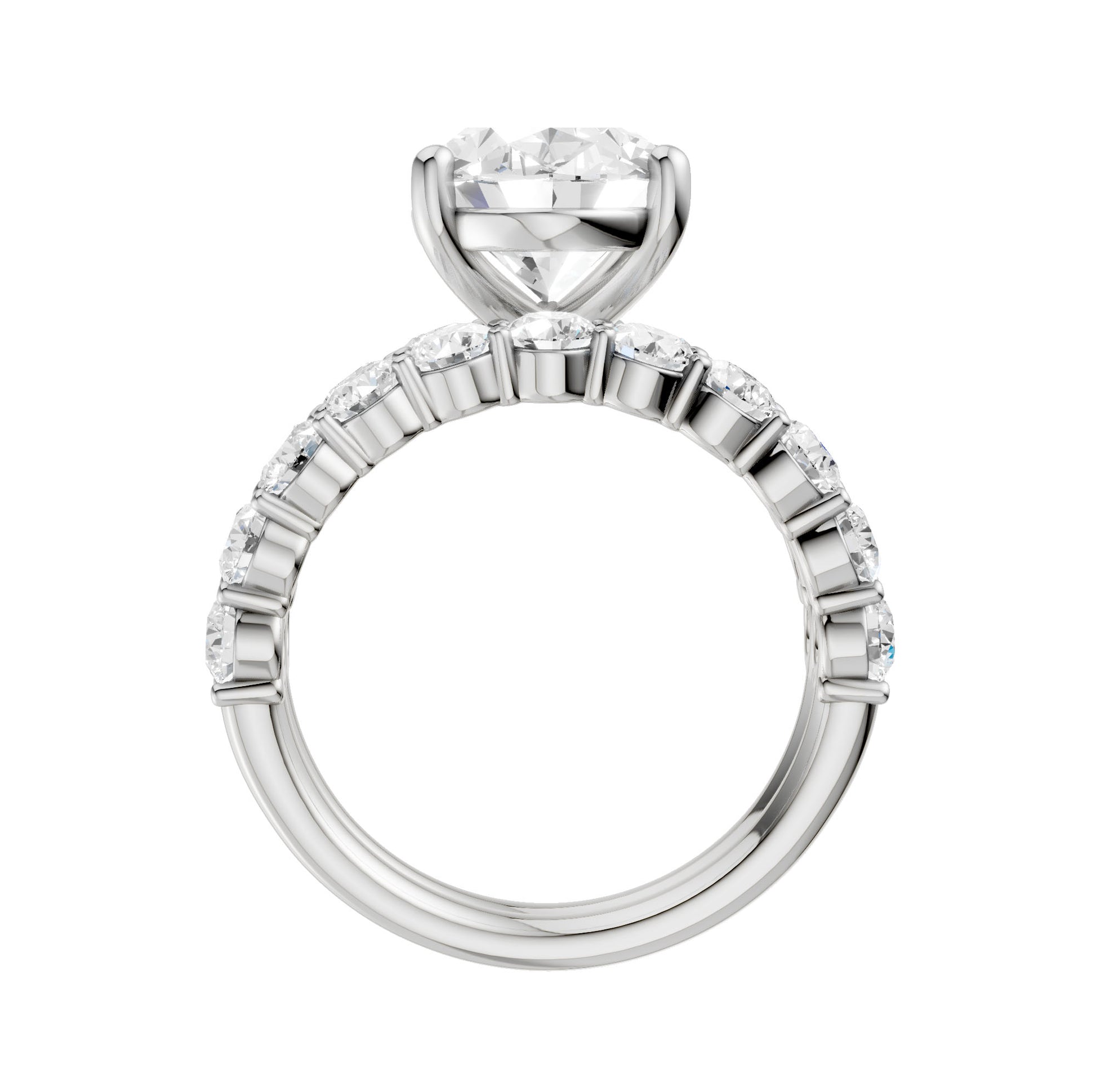 14K 6.00CT Certified Lab Grown Diamond Bridal Set - Solomon Jewelers