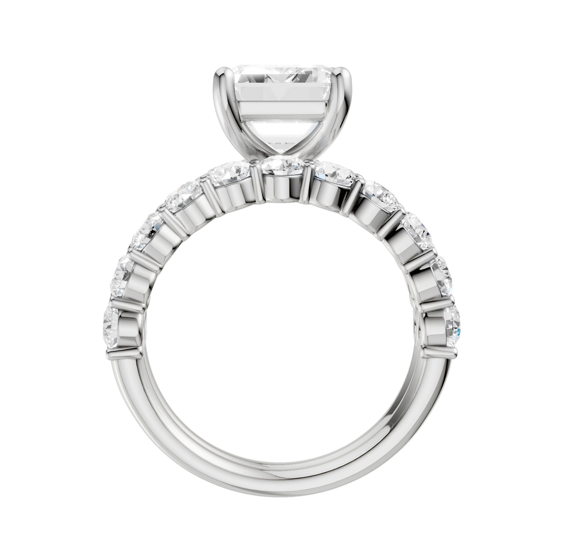 14K 6.00CT Certified Lab Grown Diamond Bridal Set - Solomon Jewelers