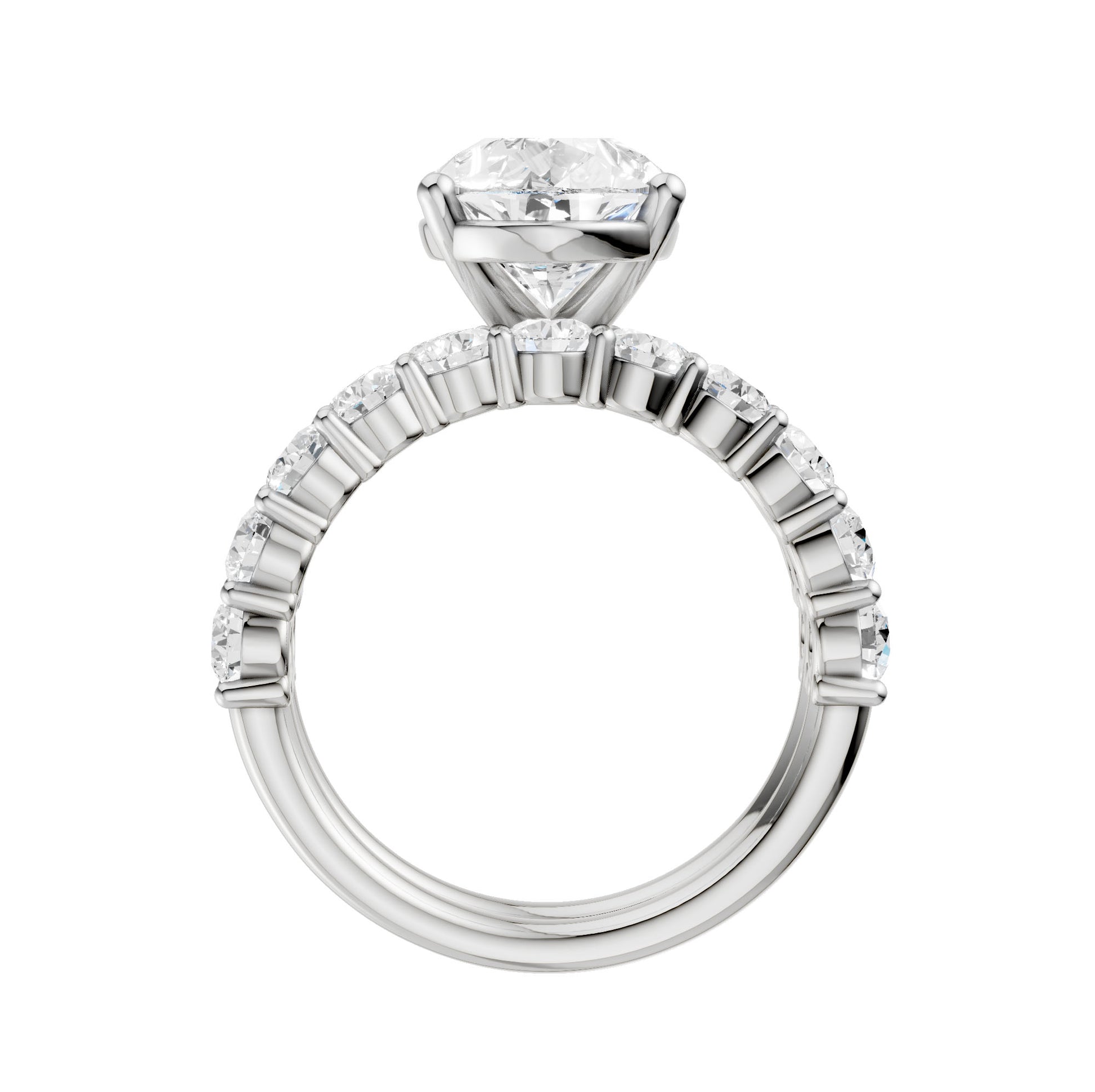 14K 6.00CT Certified Lab Grown Diamond Bridal Set - Solomon Jewelers
