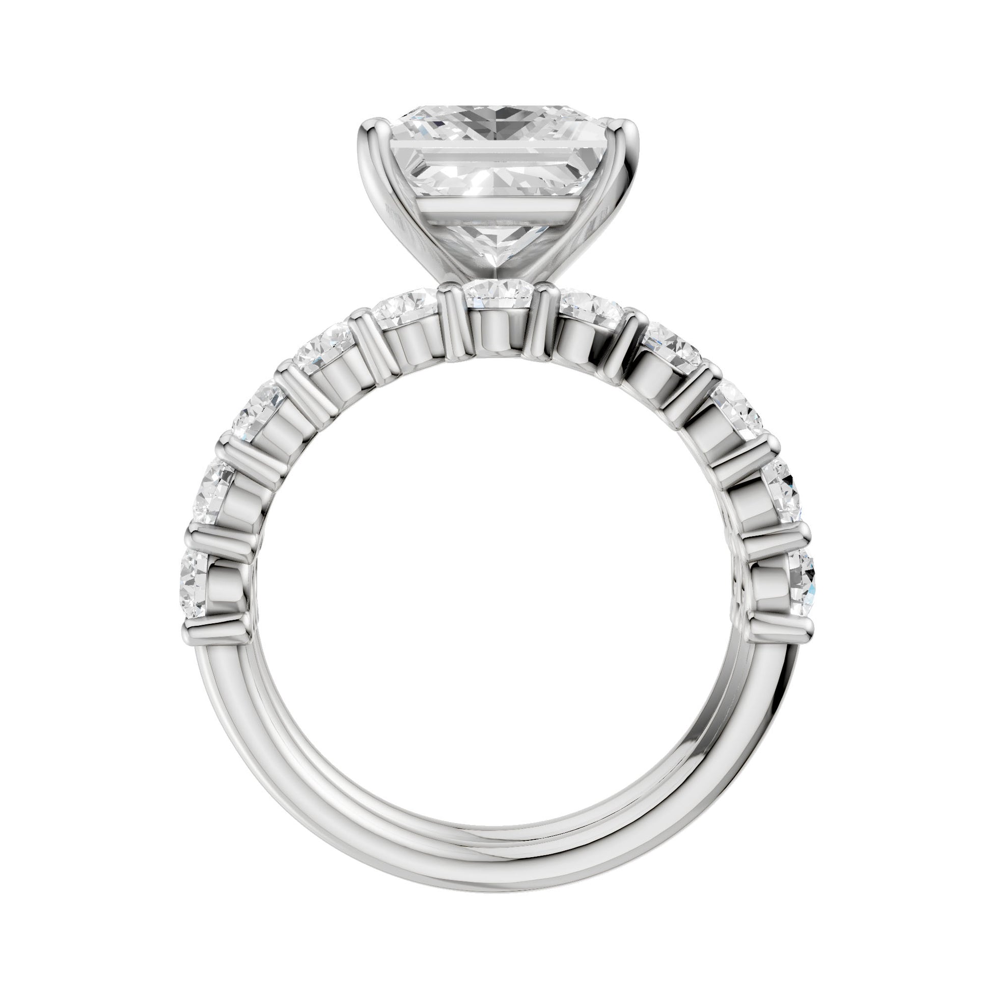 14K 6.00CT Certified Lab Grown Diamond Bridal Set - Solomon Jewelers