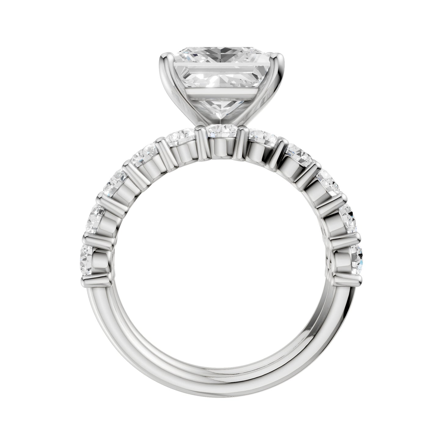 14K 5.00CT Certified Lab Grown Diamond Bridal Set - Solomon Jewelers
