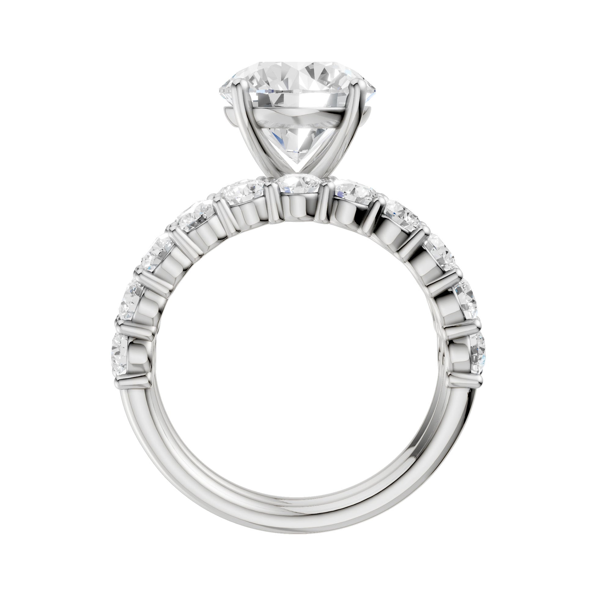 14K 5.00CT Certified Lab Grown Diamond Bridal Set - Solomon Jewelers
