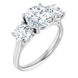 Three-Stone Engagement Ring — 3 1/5 CTW Lab Diamond