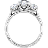 Three-Stone Engagement Ring — 1 3/4 CTW Lab Diamond