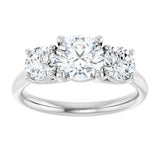 Three-Stone Engagement Ring — 1 3/4 CTW Lab Diamond