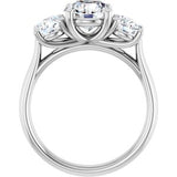 Three-Stone Engagement Ring — 2 1/2 CTW Lab Diamond