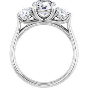 Three-Stone Engagement Ring — 2 1/2 CTW Lab Diamond