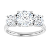 Three-Stone Engagement Ring — 2 1/2 CTW Lab Diamond