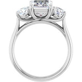 Three-Stone Engagement Ring — 3 1/2 CTW Lab Diamond