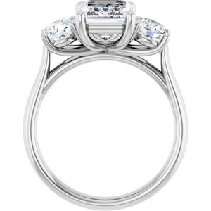 Three-Stone Engagement Ring — 3 1/2 CTW Lab Diamond