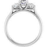 Three-Stone Engagement Ring — 1 1/3 CTW Lab Diamond