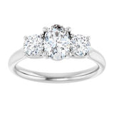 Three-Stone Engagement Ring — 1 1/3 CTW Lab Diamond