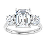 Three-Stone Engagement Ring — 3 1/2 CTW Lab Diamond