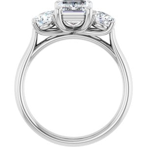 Three-Stone Engagement Ring — 2 3/8 CTW Lab Diamond