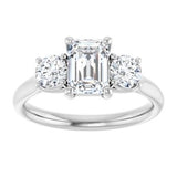 Three-Stone Engagement Ring — 1 9/10 CTW Lab Diamond