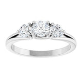 Three-Stone Engagement Ring — 3/4 CTW Natural Diamond