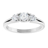 Three-Stone Engagement Ring — 1/2 CTW Natural Diamond