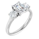 Three-Stone Engagement Ring — 1 9/10 CTW Lab Diamond