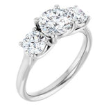 Three-Stone Engagement Ring — 1 3/4 CTW Lab Diamond