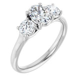 Three-Stone Engagement Ring — 1 1/3 CTW Lab Diamond