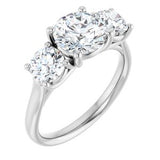 Three-Stone Engagement Ring — 2 1/2 CTW Lab Diamond